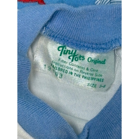 Evenflo 3-6m Montgomery Ward Tiny Tots Vintage Baby Clothes Bundle Blue White - Picture 10 of 13